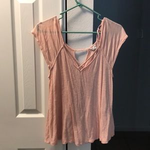 Pink criss cross shirt